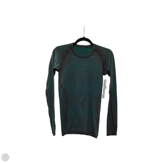 Athletic Top Long Sleeve Crewneck By Lululemon In Green, Size: 6