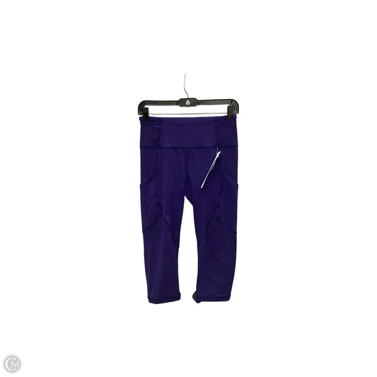 Athletic Capris By Lululemon In Blue, Size: 6