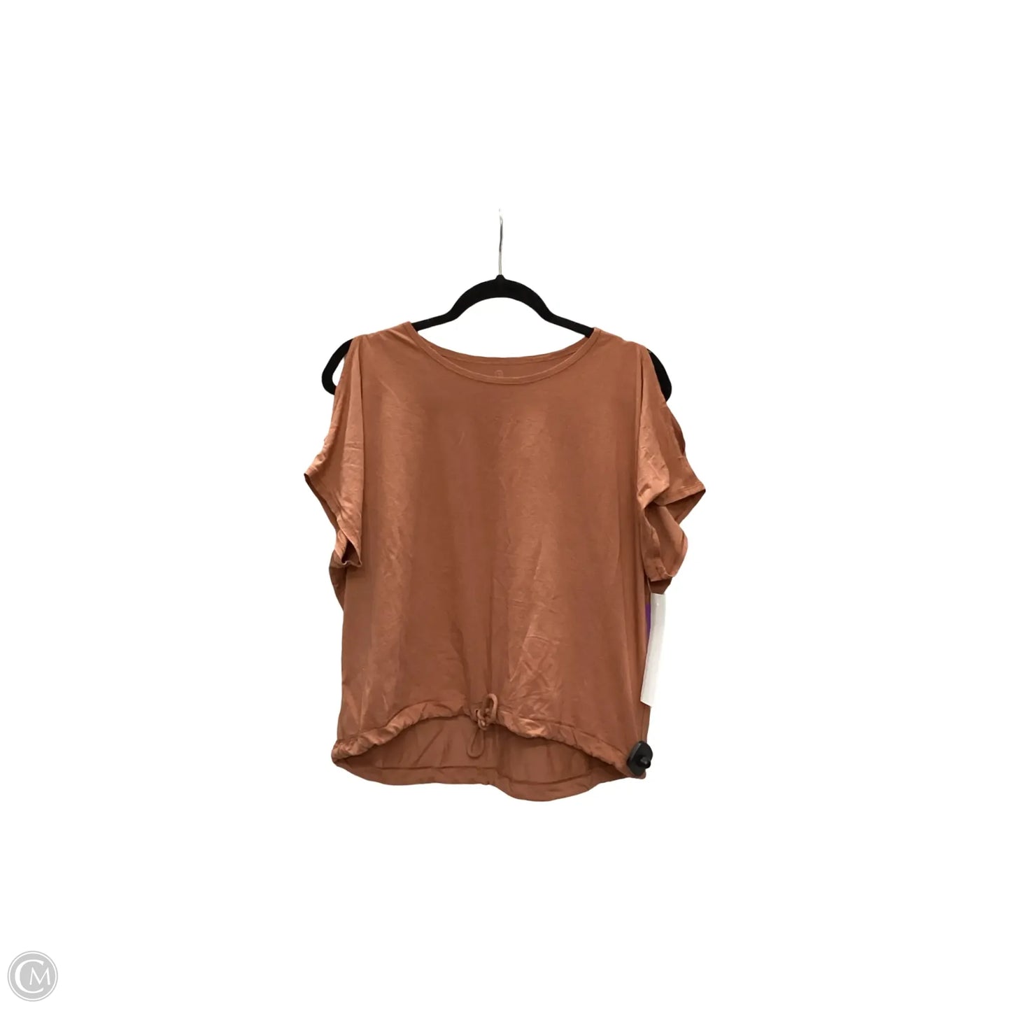 Athletic Top Short Sleeve By Lululemon In Orange, Size: 6