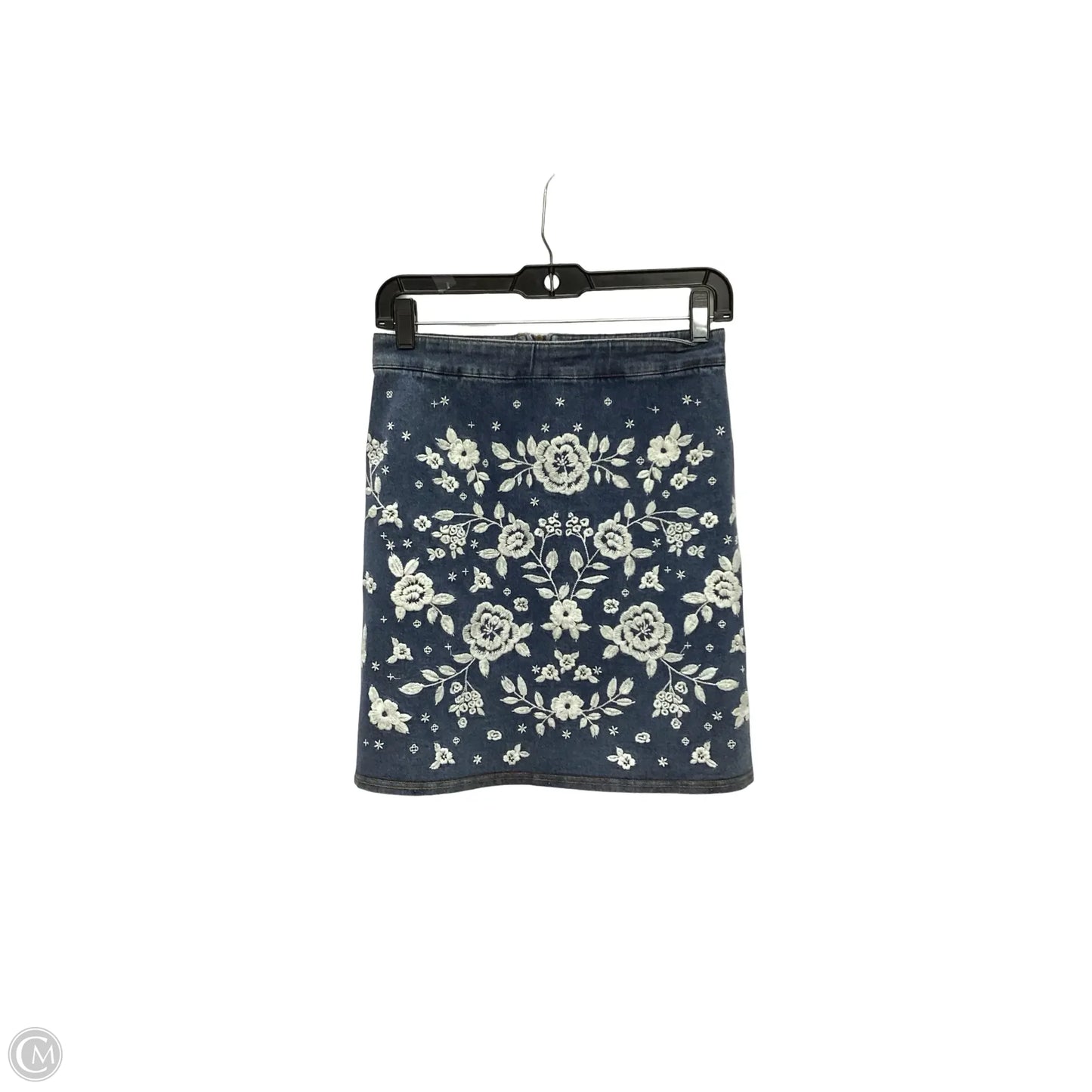 Skirt Mini & Short By Savanna Jane In Blue Denim, Size: 2x