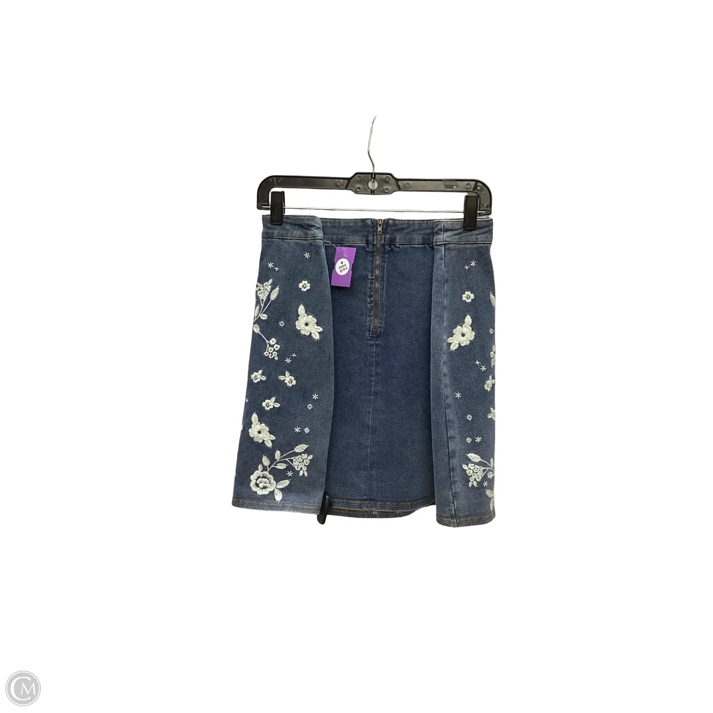 Skirt Mini & Short By Savanna Jane In Blue Denim, Size: 2x