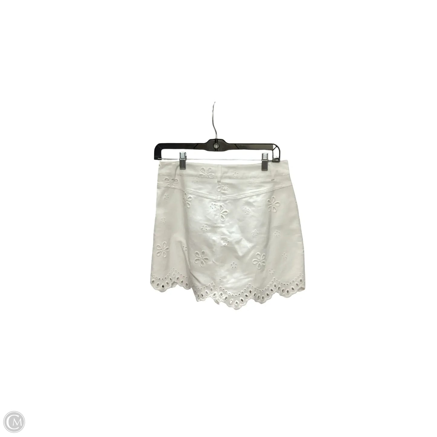 Skirt Mini & Short By Heyson In White Denim, Size: S