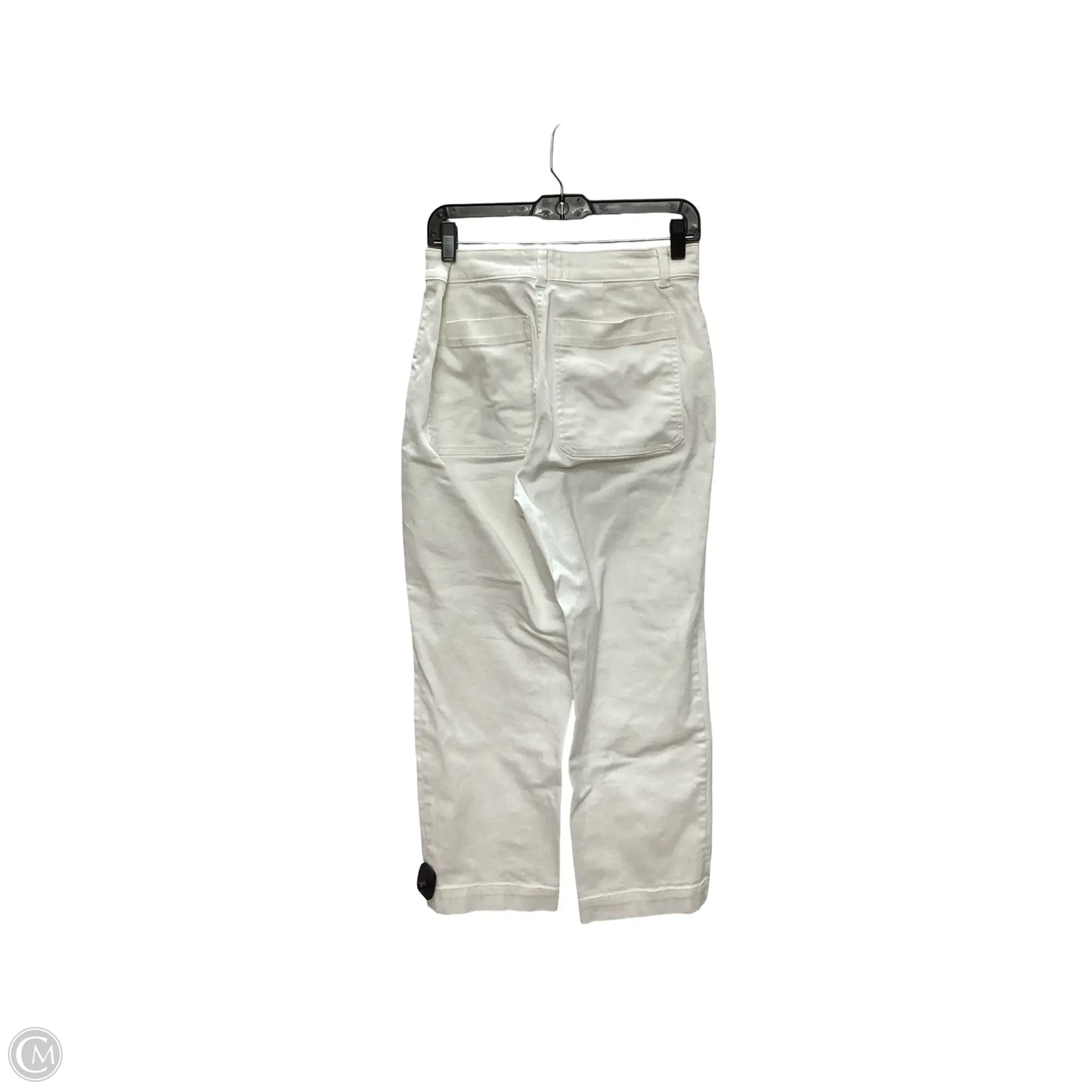Designer Jeans Cropped By Everlane In White Denim, Size: 10