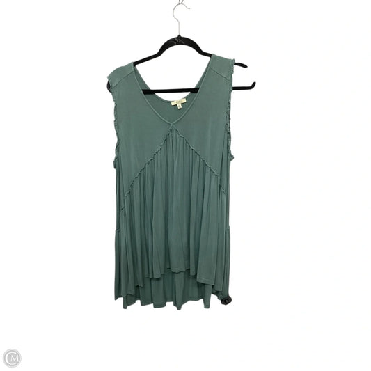 Blouse Sleeveless By Kori America In Green, Size: L