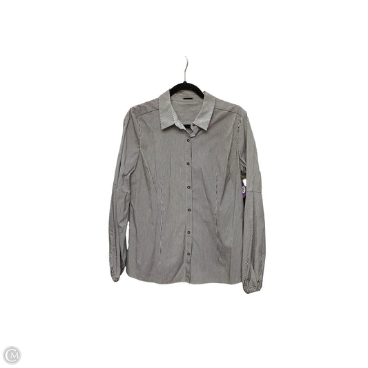 Blouse Long Sleeve By Elie Tahari In Striped Pattern, Size: L