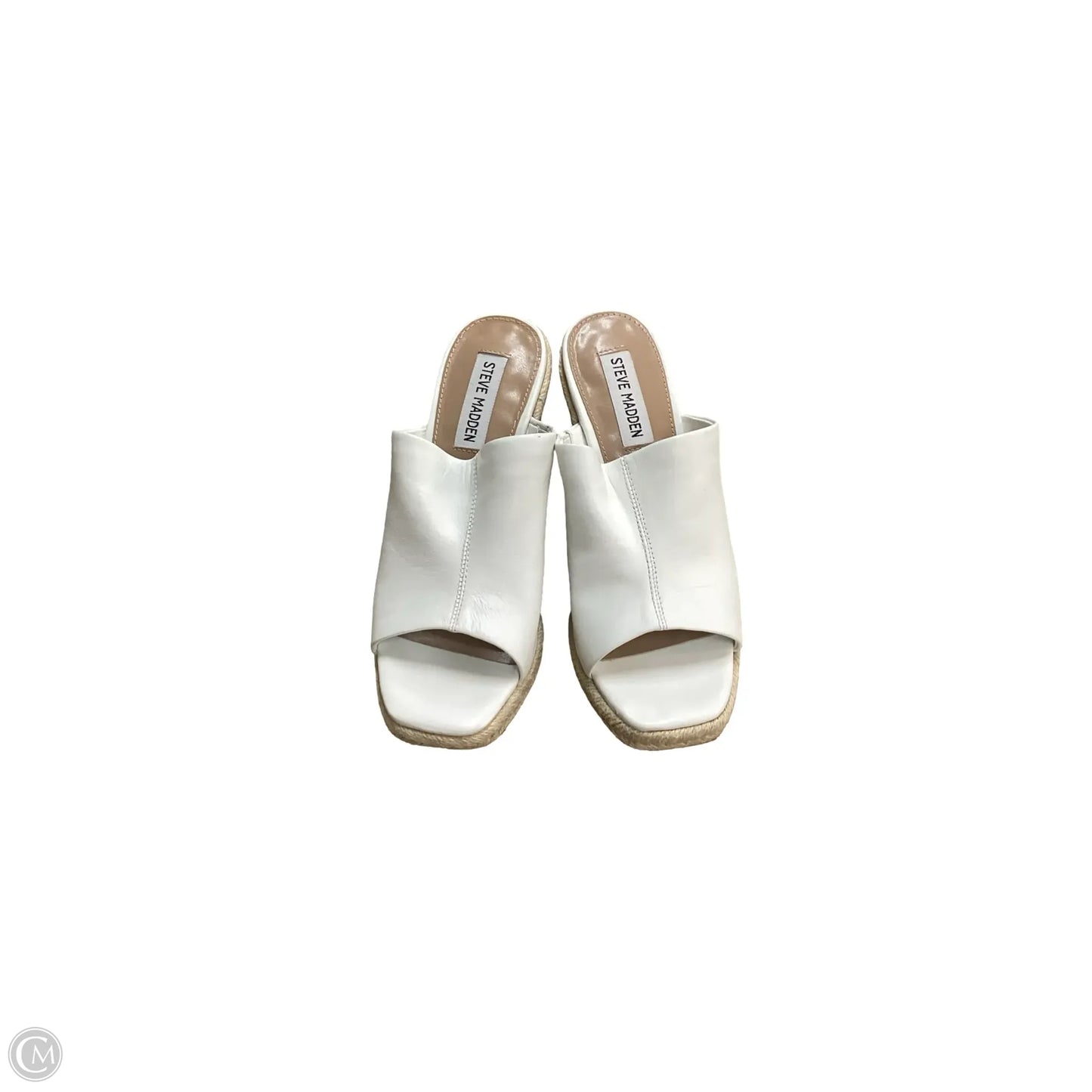 Sandals Heels Wedge By Steve Madden In White, Size: 7