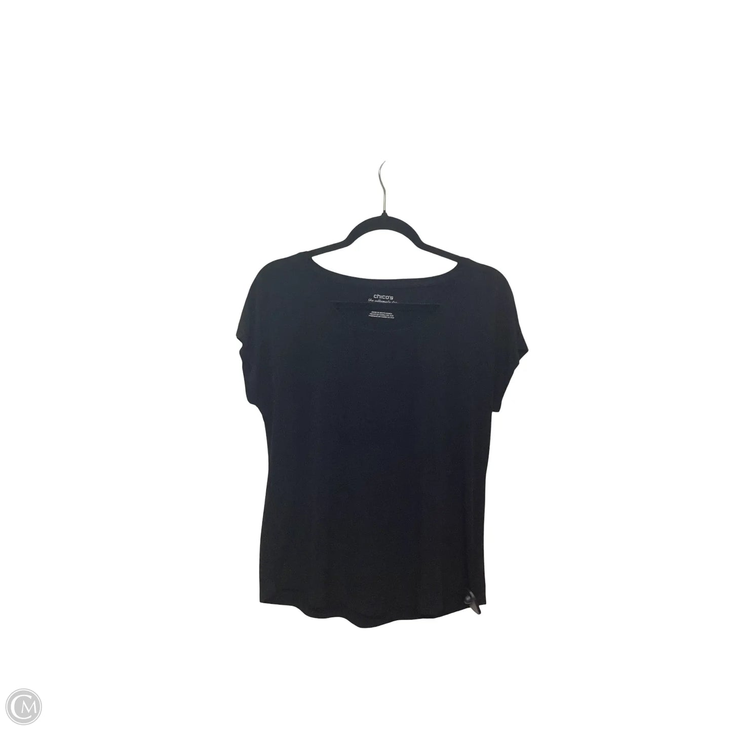 Top Short Sleeve By Chicos In Black, Size: M