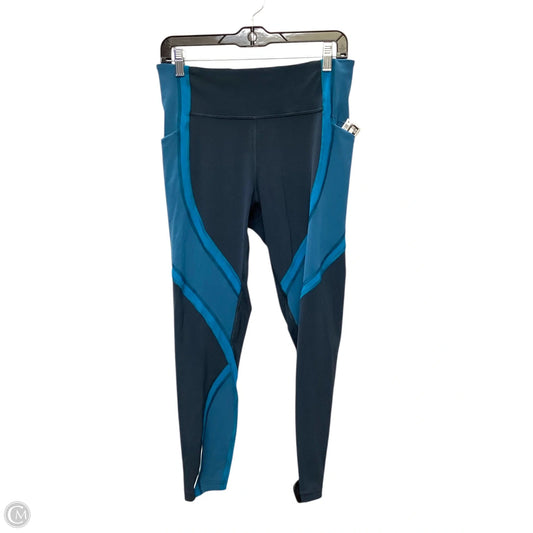 Athletic Leggings By Lululemon In Blue & Grey, Size: 10