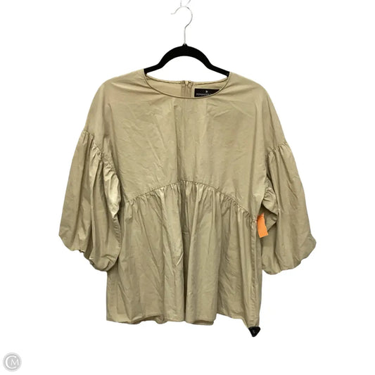 Top 3/4 Sleeve By Pomander Place In Beige, Size: M