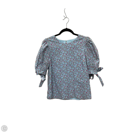 Blouse Short Sleeve By Clothes Mentor In Blue, Size: Xs