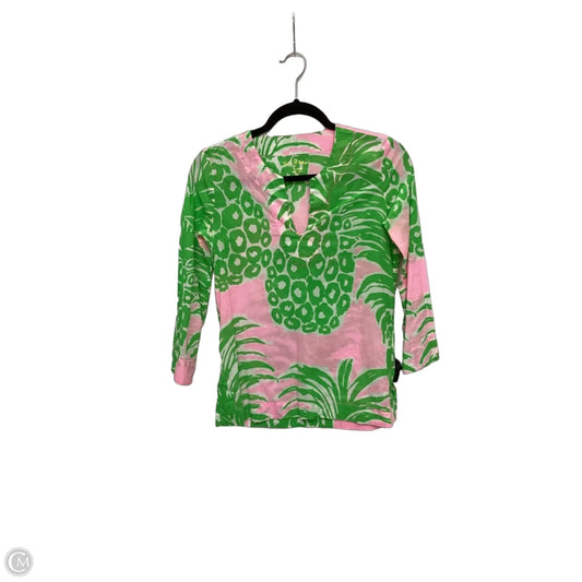 Top Long Sleeve Designer By Lilly Pulitzer In Green, Size: Xxs