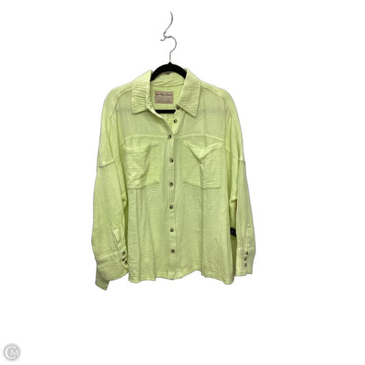Top Long Sleeve By Free People In Green, Size: S