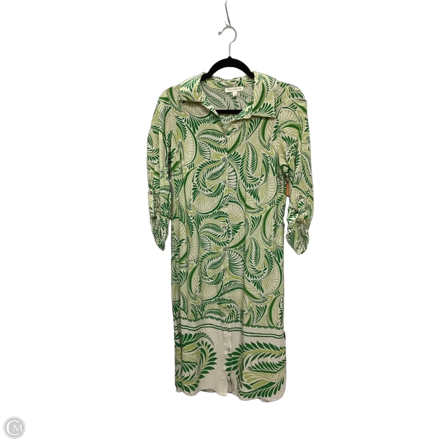 Dress Casual Midi By Figuero & Flower In Green, Size: M