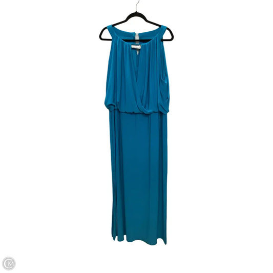 Dress Casual Maxi By Chaps In Blue, Size: 3x