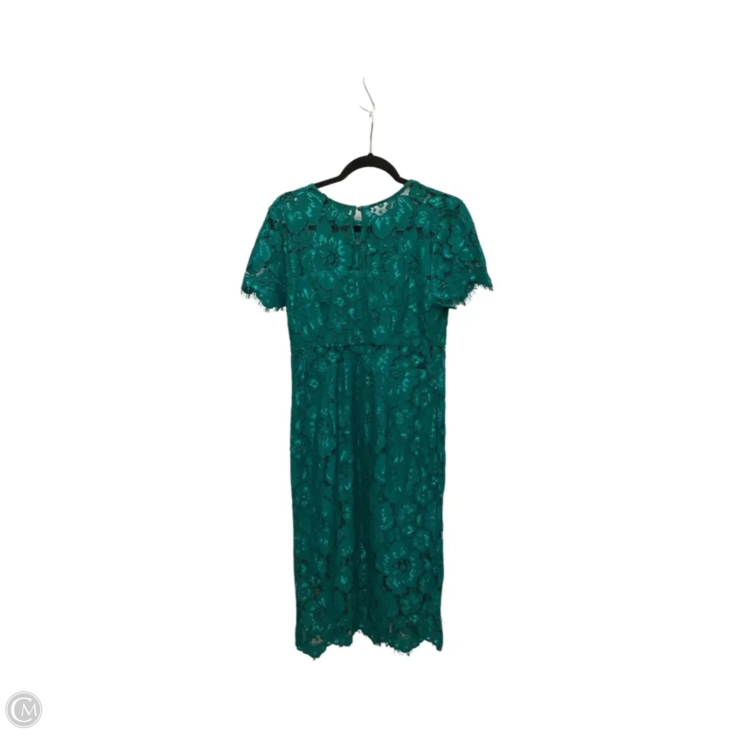 Designer Dress Party Midi By Clothes Mentor In Green, Size: L