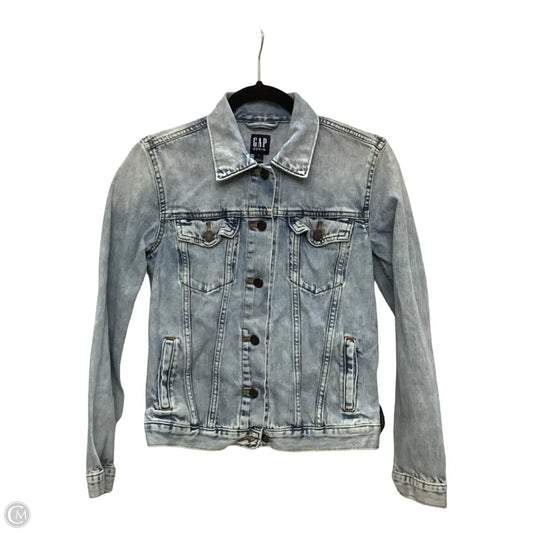 Jacket Denim By Gap In Blue Denim, Size: S