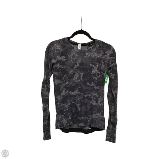 Athletic Top Long Sleeve Crewneck By Lululemon In Camouflage Print, Size: 6