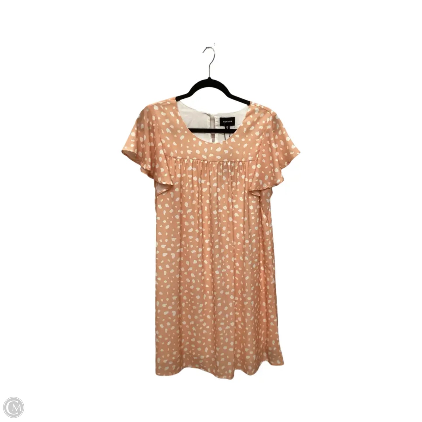 Dress Casual Short By Heyson In Orange & White, Size: S