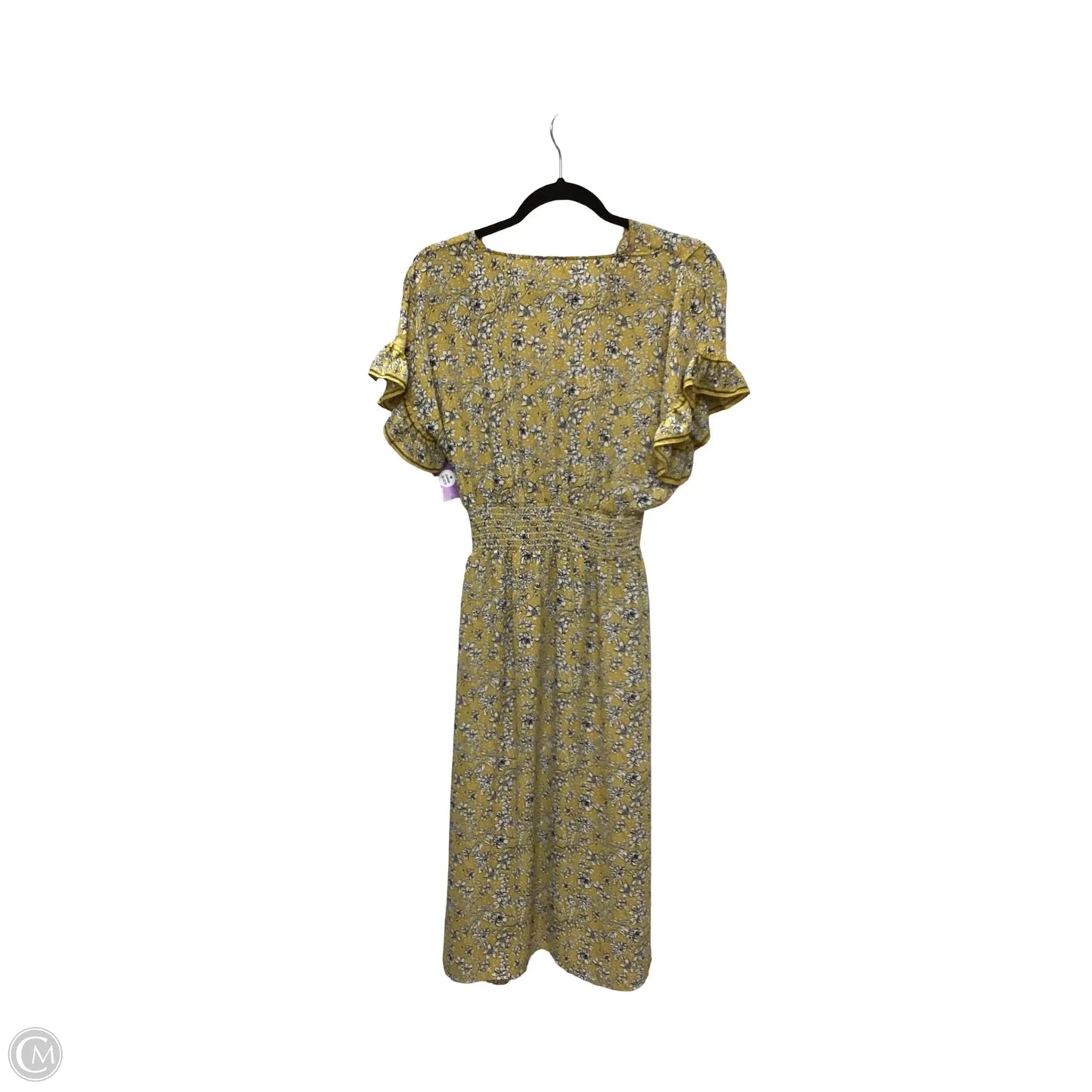 Dress Casual Midi By Max Studio In Yellow, Size: M
