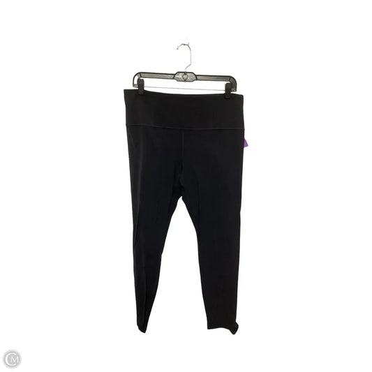 Athletic Leggings By Athleta In Black, Size: Xl