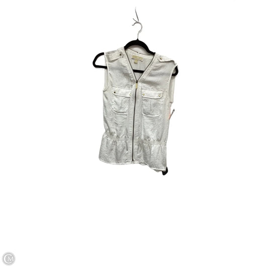 Blouse Sleeveless By Michael By Michael Kors In White, Size: S