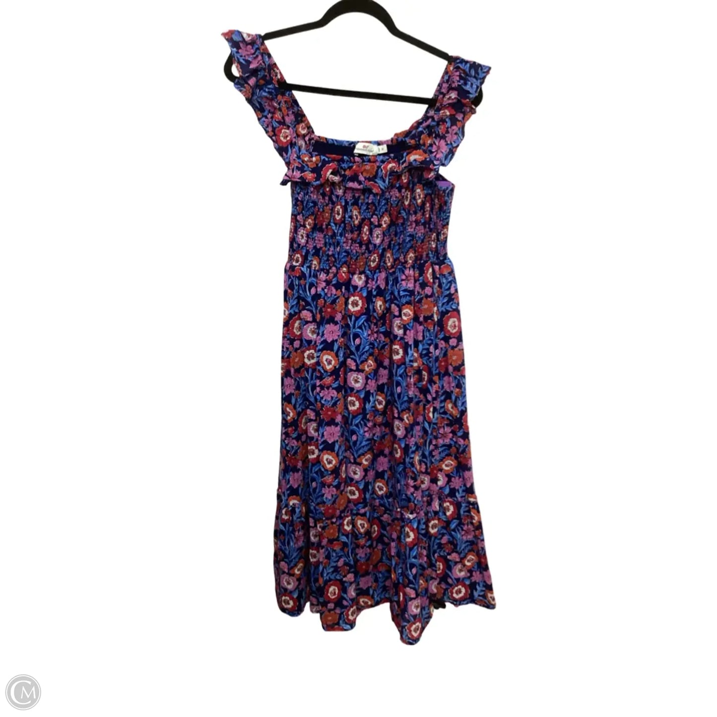 Dress Casual Midi By Vineyard Vines In Floral Print, Size: M