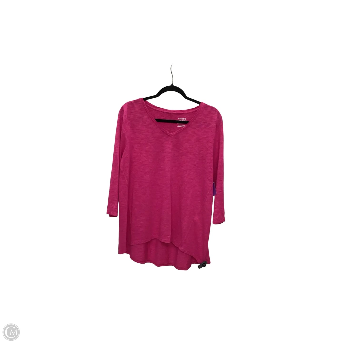 Blouse 3/4 Sleeve By Chicos In Pink, Size: L