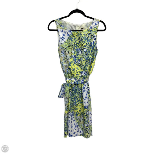 Dress Casual Short By Anne Klein In Blue & Yellow, Size: 6