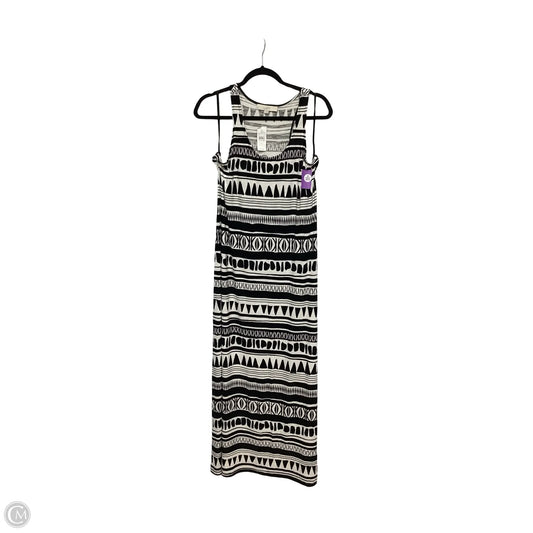 Dress Casual Maxi By Loft In Black & White, Size: L