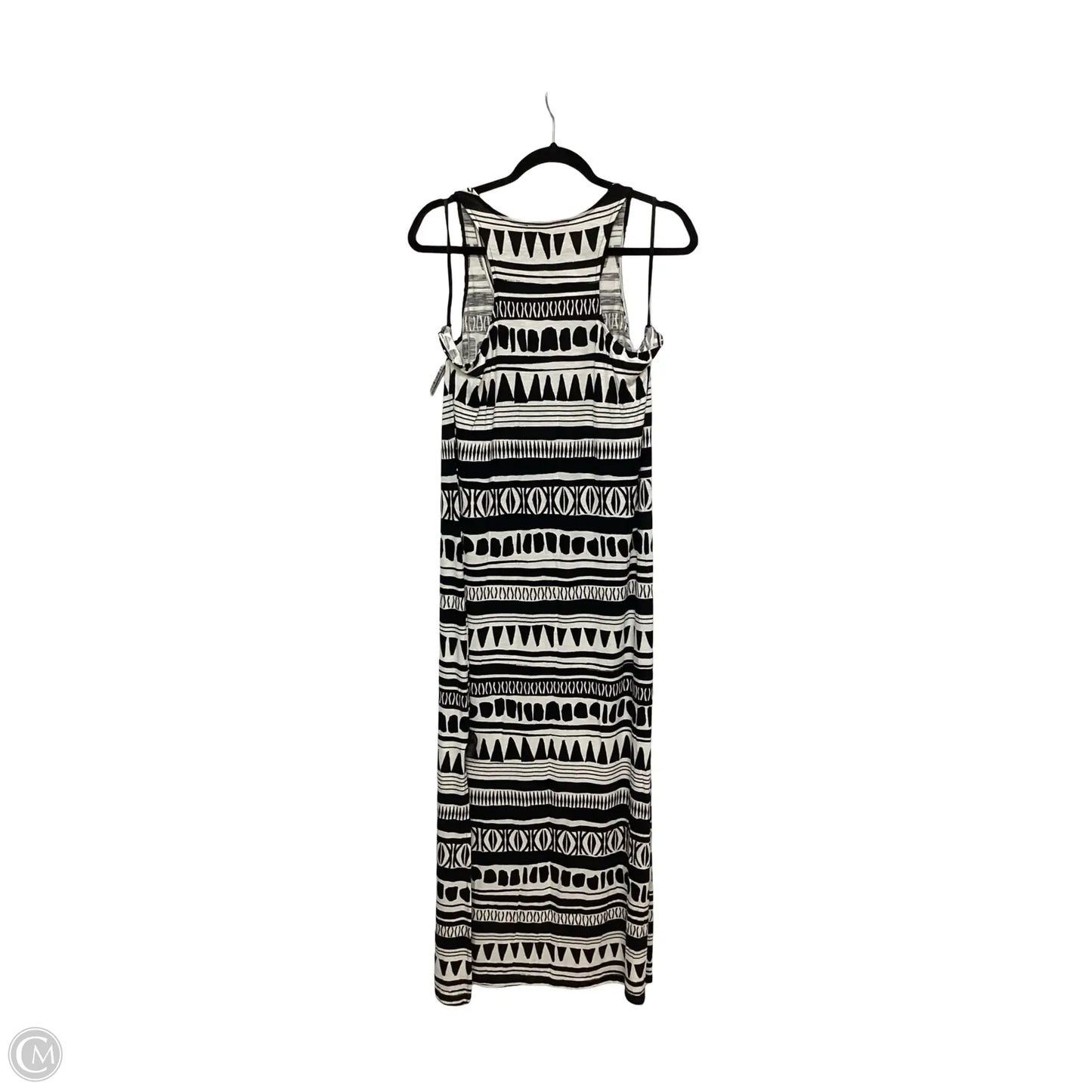 Dress Casual Maxi By Loft In Black & White, Size: L