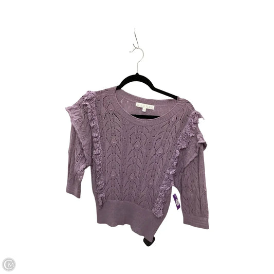 Sweater By Karlie In Purple, Size: L