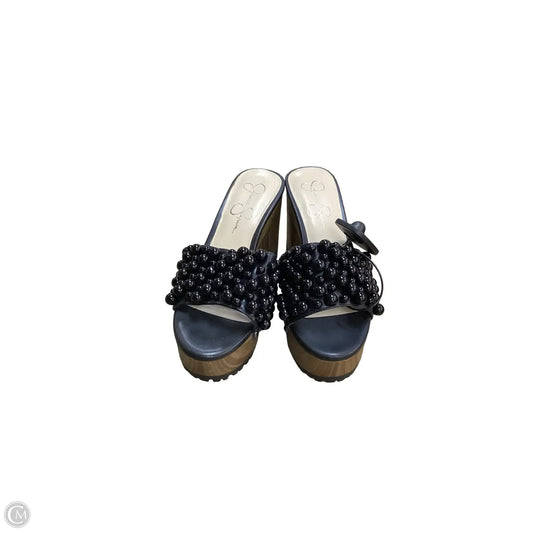 Sandals Heels Platform By Jessica Simpson In Black, Size: 7
