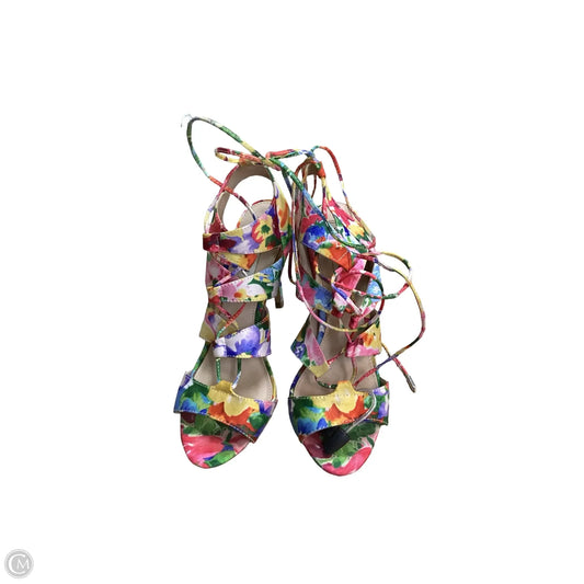 Sandals Heels Stiletto By Steve Madden In Multi-colored, Size: 7.5