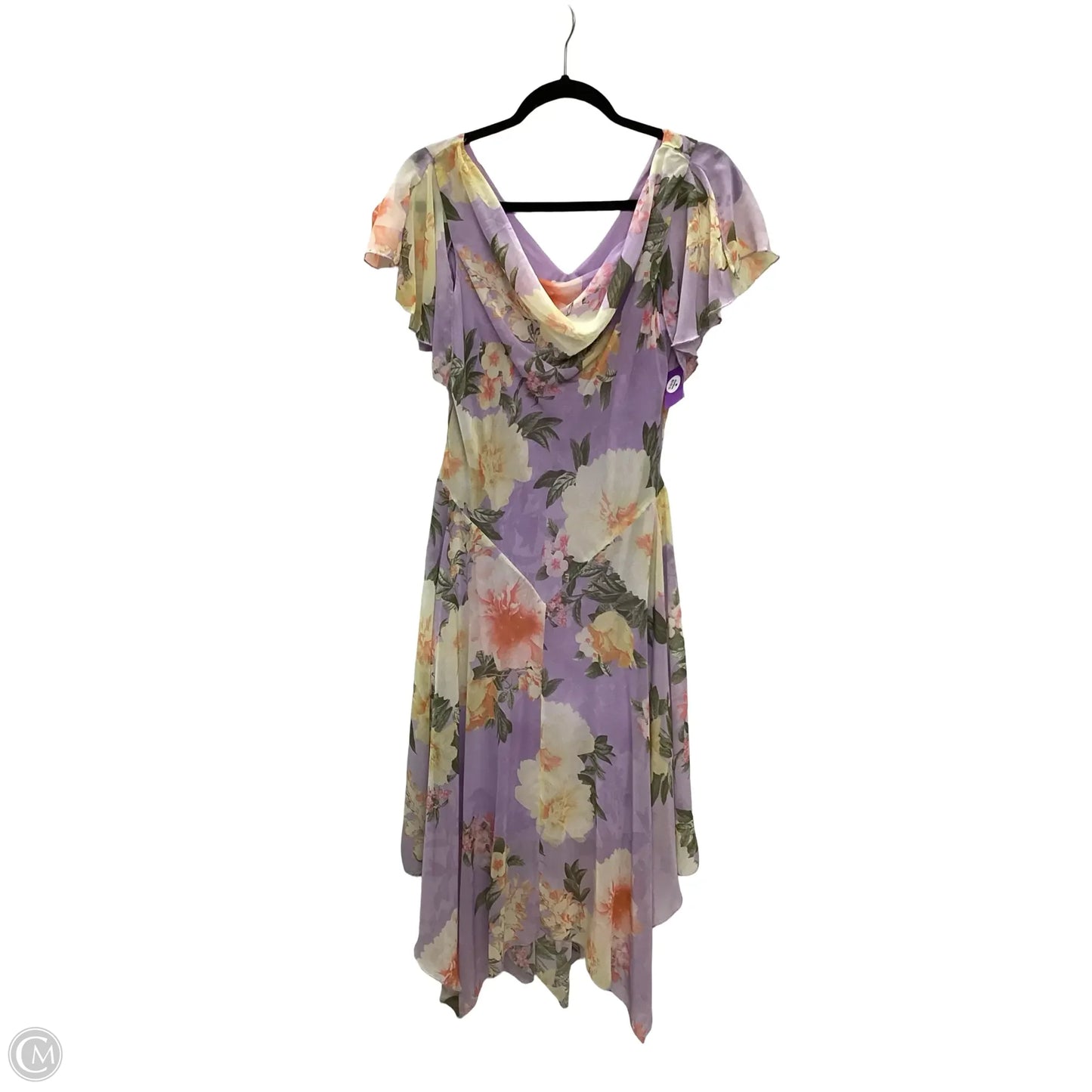 Dress Casual Midi By Robbie Bee In Purple, Size: 6