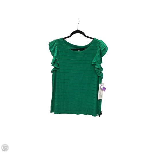 Blouse Short Sleeve By Anthropologie In Green, Size: Xl