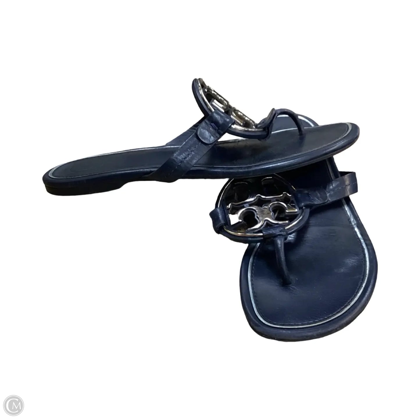 Sandals Designer By Tory Burch In Navy, Size: 7