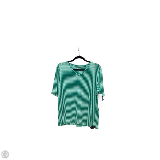 Top Short Sleeve Basic By Chicos In Green, Size: L