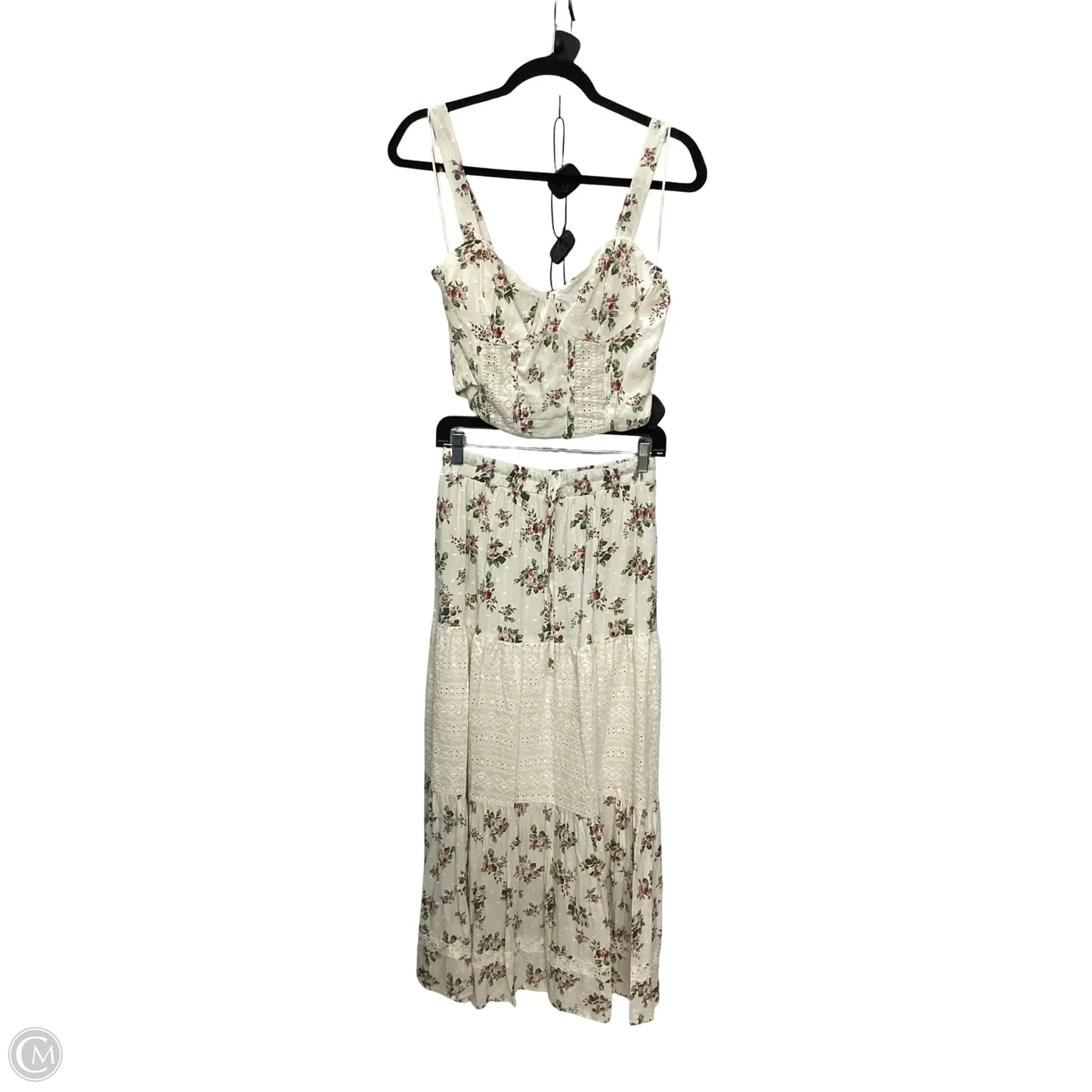 Skirt Set 2pc By Clothes Mentor In Floral Print, Size: L