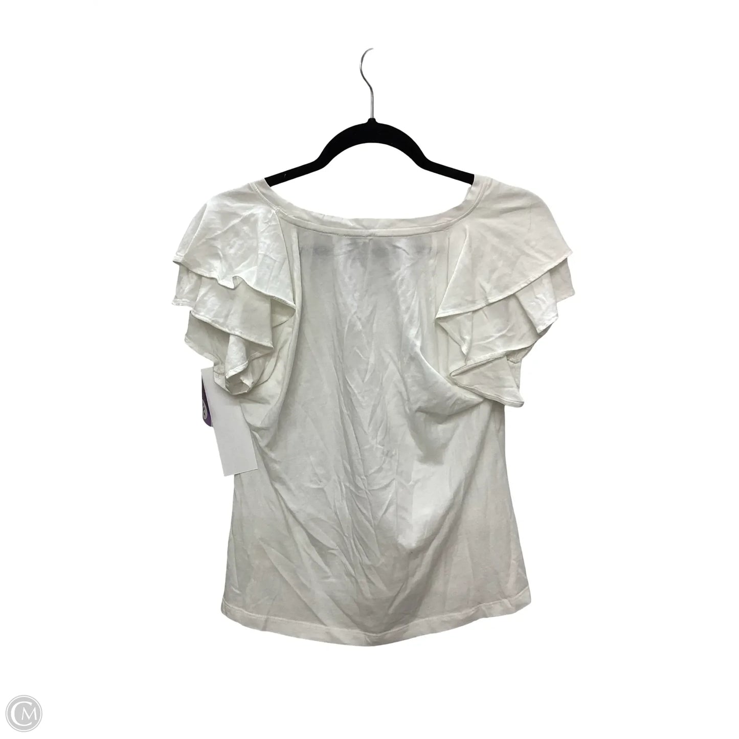 Top Short Sleeve Basic By Anthropologie In White, Size: L