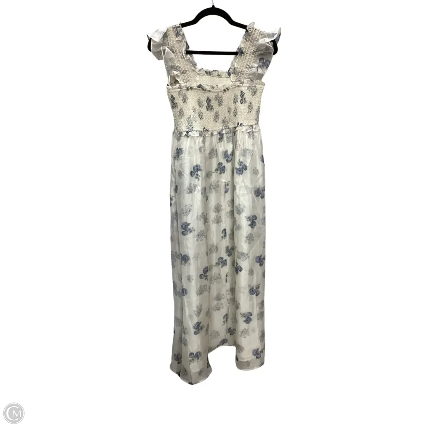 Dress Casual Maxi By Baltic Born In Blue & White, Size: L