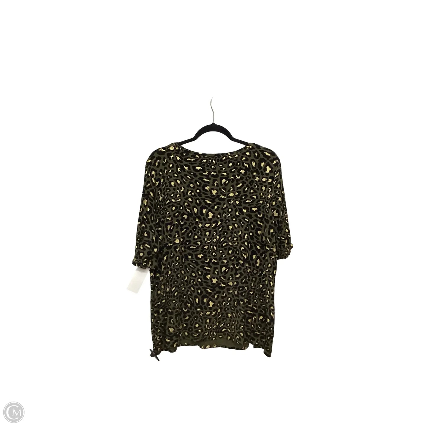Blouse Short Sleeve By Chicos In Animal Print, Size: Xl