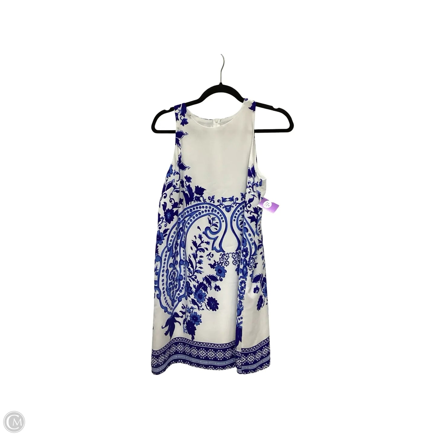 Dress Casual Short By Ces Femme In Blue & White, Size: M