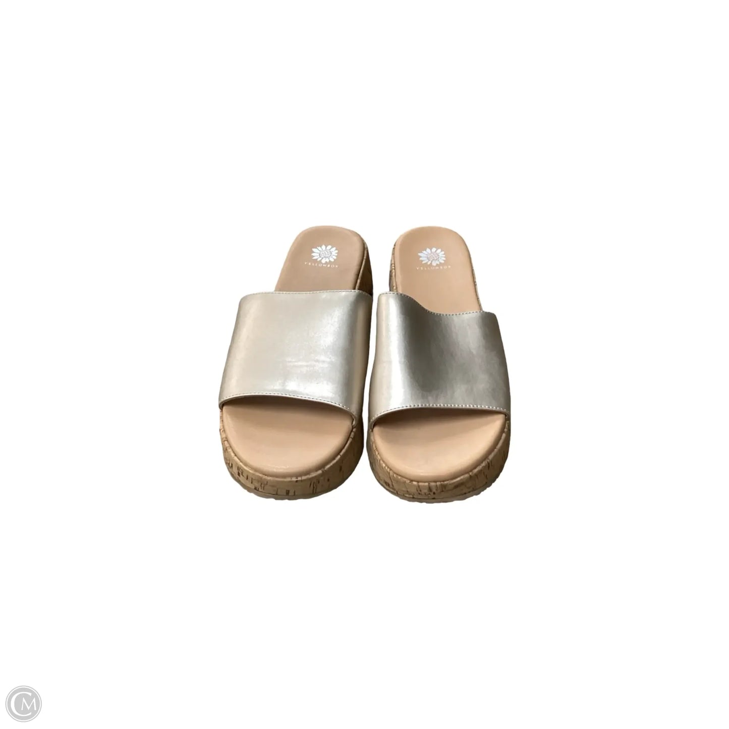 Sandals Heels Platform By Yellow Box In Gold, Size: 9.5