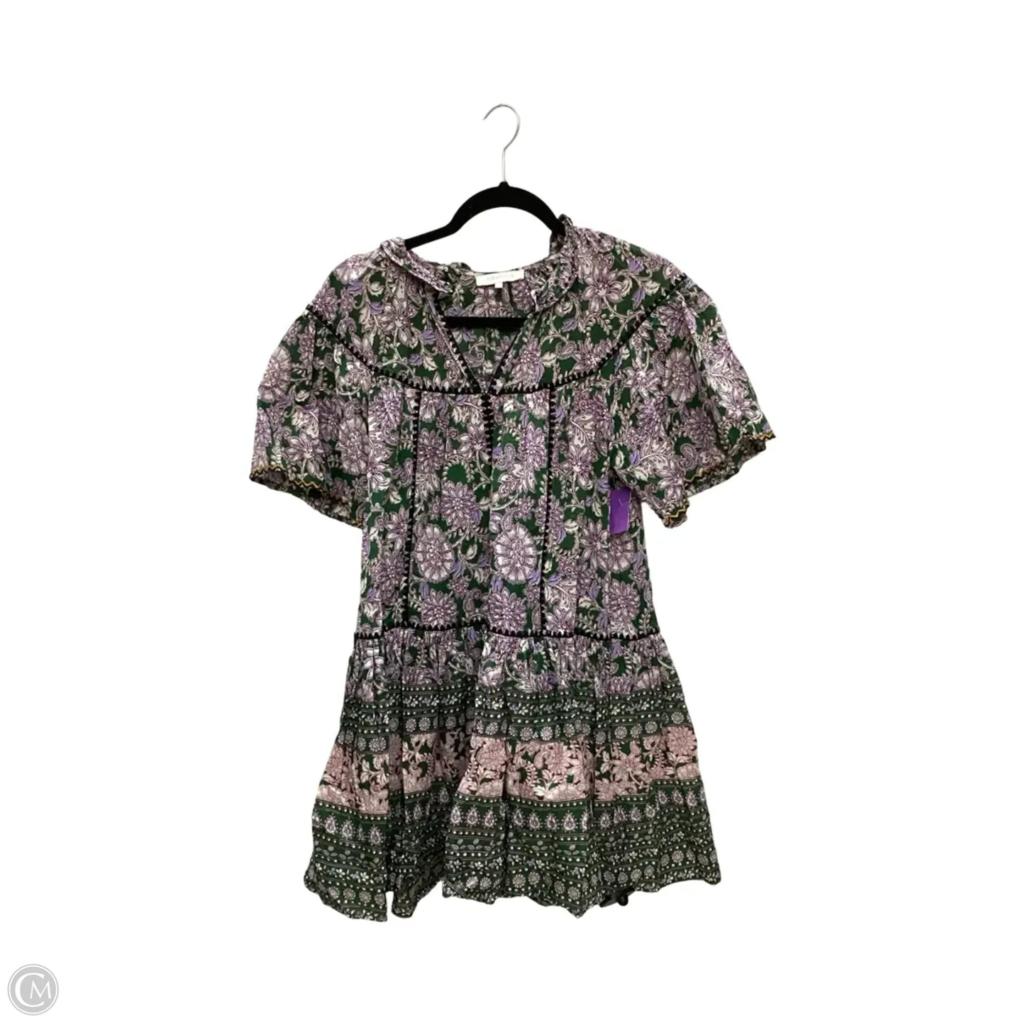 Dress Casual Short By Olivaceous In Green & Purple, Size: S