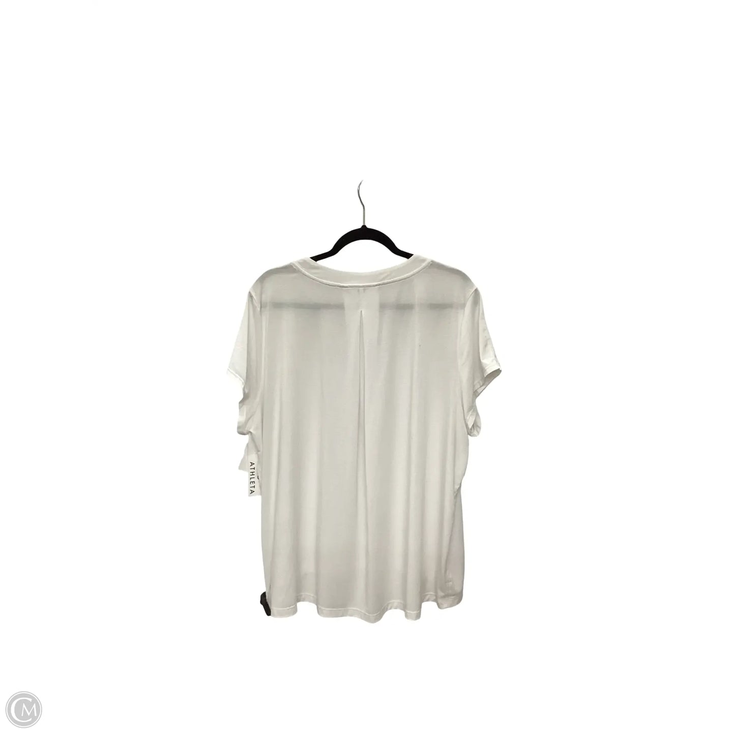 Athletic Top Short Sleeve By Athleta In White, Size: L