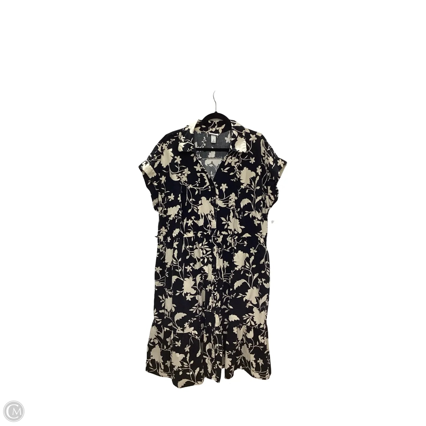 Dress Casual Maxi By Ava & Viv In Black & Cream, Size: 3x