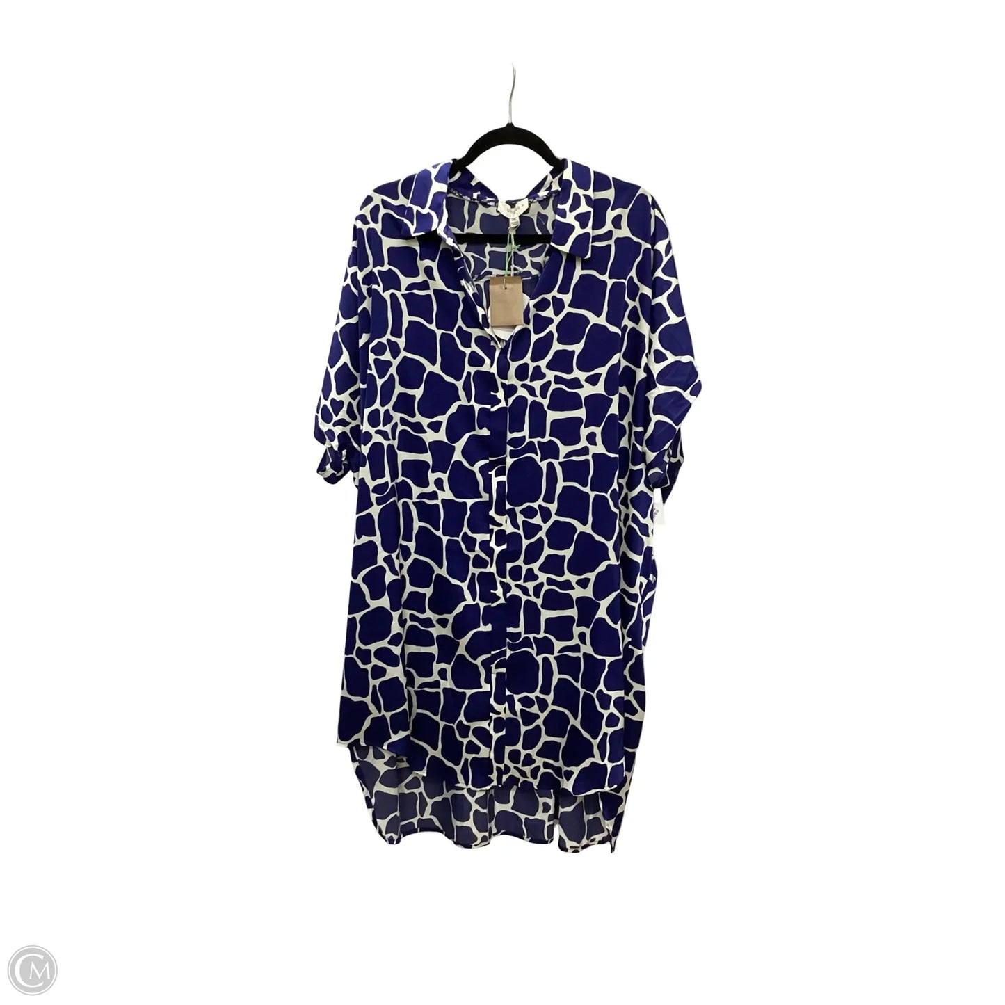 Dress Casual Short By Umgee In Blue & White, Size: 2x