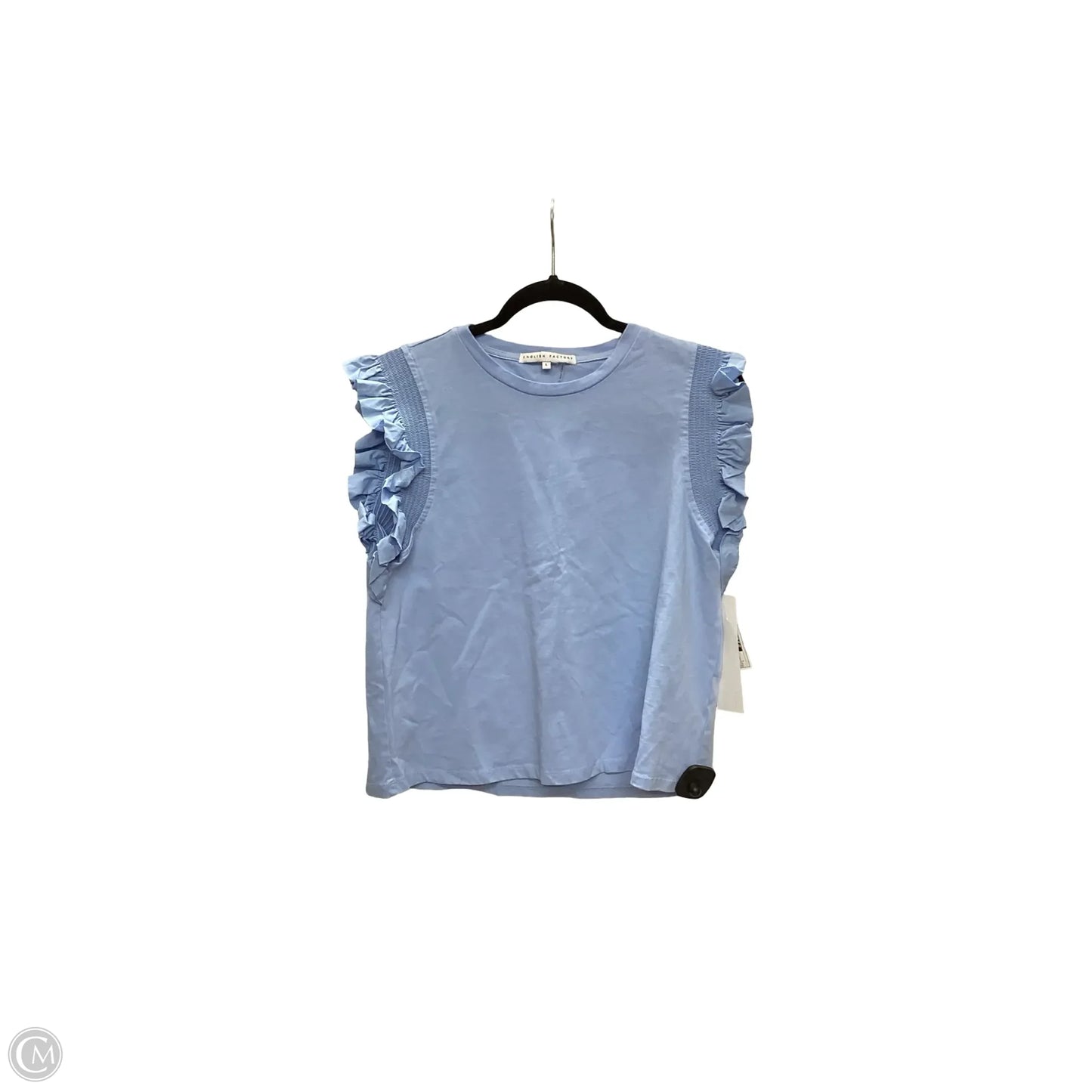 Blouse Sleeveless By English Factory In Blue, Size: L