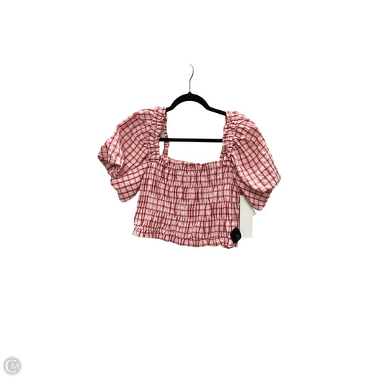 Blouse Short Sleeve By English Factory In Pink, Size: M