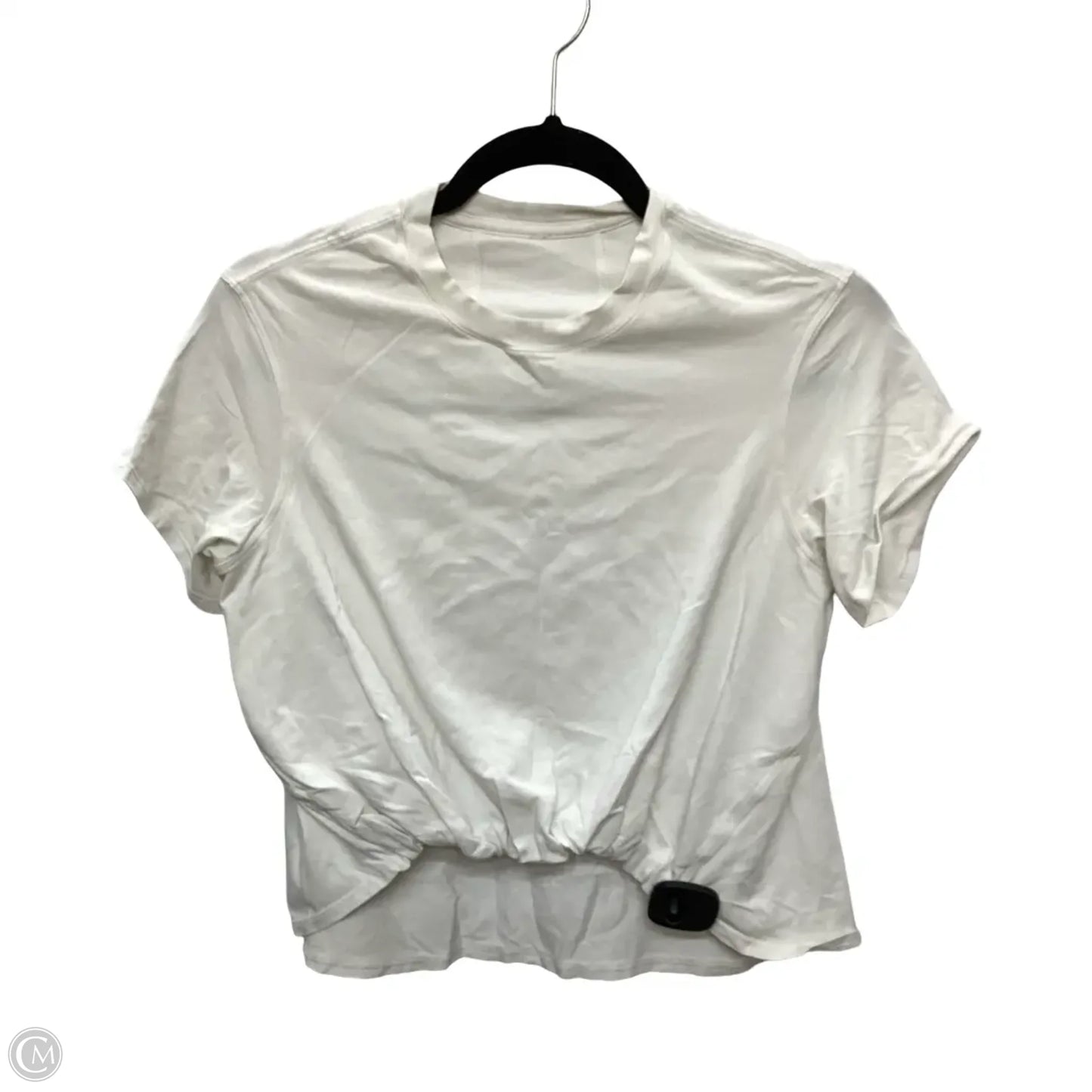 Athletic Top Short Sleeve By Lululemon In White, Size: 4